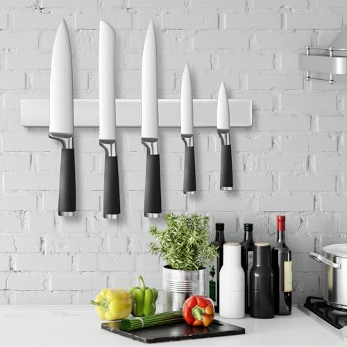 Professional 16" Magnetic Knife Strip, Stainless Steel Knife Magnet Rack Bar Holder - Image 3