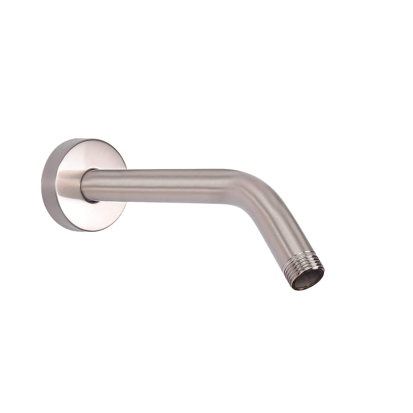 Photo 1 of HarJue Shower Arm with Flange and Teflon Tape, Wall Mounted Shower Pipe 304 Stainless Steel Extension Arm for Fixed Shower Head & Handheld (6 Inch, Brushed Nickel)