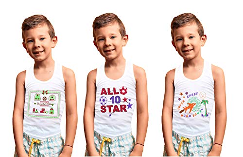 Image of White Boys' Underwear Vests /Baniyan Cotton Regular fit for Toddlers
