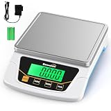 Bonvoisin Präzisionswaage 6000g x 0,1g, Digitale Laborwaage mit 6 Einheitenumrechnungen, Zähl- & Tara-Funktion, Edelstahl-Wägeplatte, Dualer Betrieb & Auto-Off, für Labor, Juweliere, Bildung
