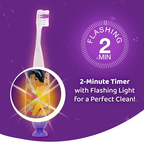 Mr.White Princess Kids Batteriebetriebene blinkende Zahnbürste, mit 2 Minuten blinkendem Timer, geeignet für Kinder ab 3 Jahren, mit weichen Borsten – Bild 7