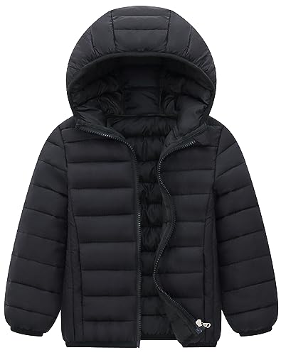 Happy Cherry Kids Toddler Boy and Girl Lightweight Puffer Jacket with Packable Hooded Warm Windproof Winter Jacket Coat2