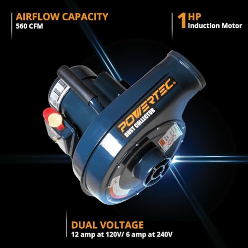 POWERTEC 1HP 560 CFM Dust Collector