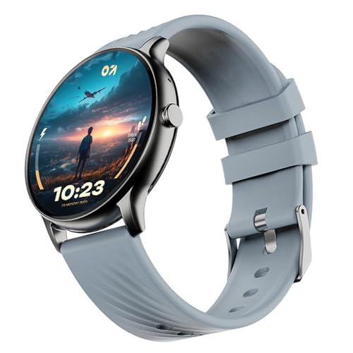 GOBOULT Newly Launched Dire Smartwatch 1.38'' 2.5D Curved HD Display, 500 Nits Brightness, IP67, 250+ Watchfaces, 120+ Sports Modes, AI Voice Assistant, SpO2 Monitoring (Denim Blue)
