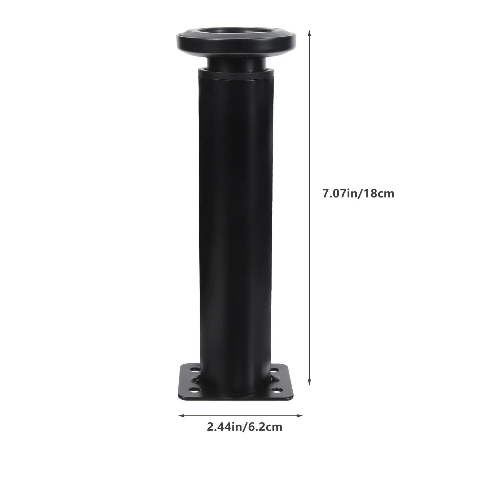 Operitacx Piedini Regolabili per Mobili in Gomma Antiscivolo, Altezza 18-30 Cm, Supporto per Rete Letto, Adatti a Divani e Armadi, Nero, Set 4 Pezzi