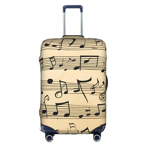 Musical Notes print Anti-scratch Luggage Cover, Luggage Protective Case, Washable Luggage Cover