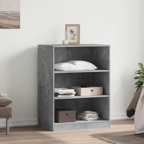 Armario gris hormigón 77x48x102 cm compacto y robusto de madera 3