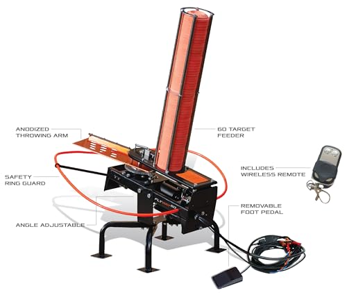 Image of Do All Outdoors Flyway 60-60 Clay Automatic Clay Pigeon Thrower - Heavy Duty Skeet Thrower Machine with Wireless Remote Launch Controller | With Wireless Remote Launch Controller