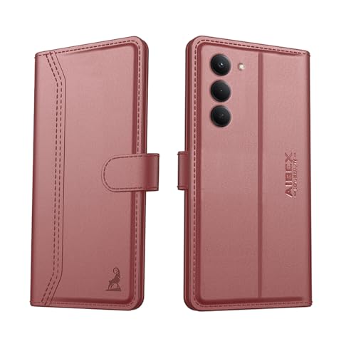 Image of AIBEX Compatible for Redmi 15 5G Flip Cover Leather Finish with Magnatic Closure | Inside TPU with Card Pockets | Wallet Stand | Complete Protection Flip Case - Brown