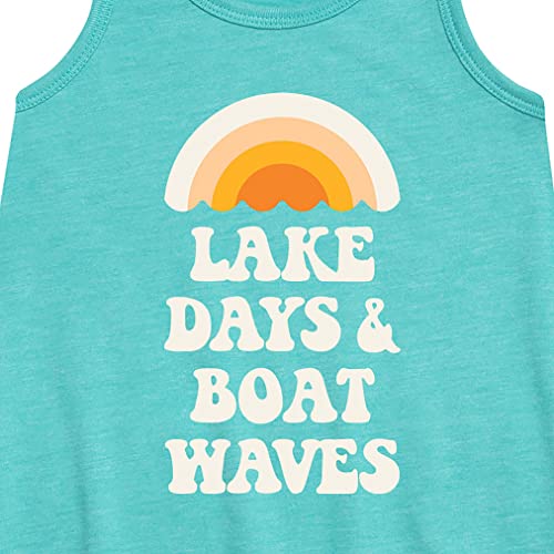 Instant Message - Lake Days and Boat Waves - Toddler and Youth Girls A-line Dress2