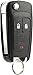 Car Key Fob Keyless Entry Remote Flip fits 2010-2017 Chevy Equinox, Sonic, Terrain (OHT01060512 3-btn)
