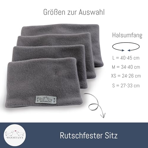 WOOFFANY Loop-Schal Design Sarah - 100% Baumwollfleece - waschbar bei 30° - für kleine Hunde bis mittelgroße Hunderassen - Handgefertigt in Deutschland