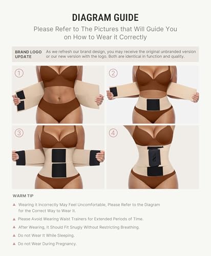 Image of FeelinGirl Waist Trainer Belt Waist Cincher Trimmer Ab Belt Tummy Control Body Shaper with Triple Wrap Women and Men