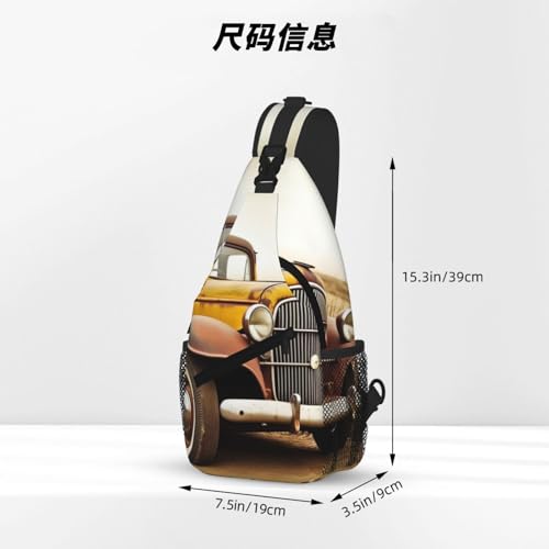 Antique Car Printed Cross Chest Bag Diagonally Chest Messenger Bag4