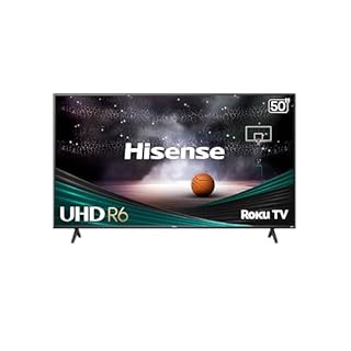 Hisense 50-Inch Class R6 Series 4K UHD Smart Roku TV with Alexa Compatibility, Dolby Vision HDR, DTS Studio Sound, Game Mode (50R6G),Black