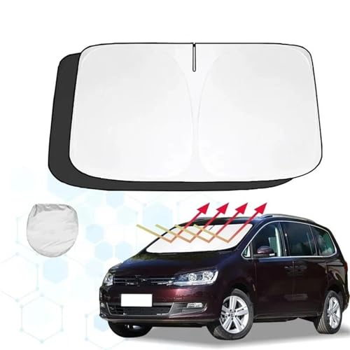 Pare-brise intérieur pour Sharan 7N : pare-soleil voiture pliable réfléchissant anti-UV - 2