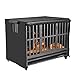 38 inch Heavy Duty Dog Crate Covers Durable 600D Polyester Insulated Dog Kennel Cover Soundproof Windproof Rainproof Shading Fit for Wire Dog Cage Covers with Breathable Side Window ( ONLY COVER)
