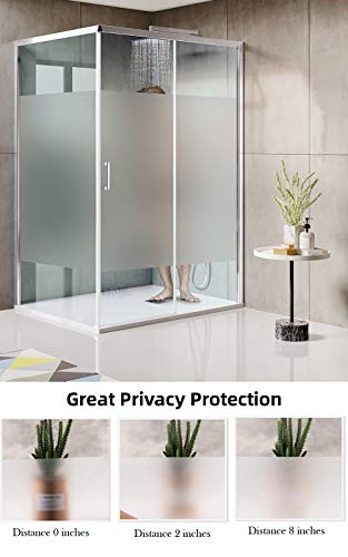 Shackcom Privacy Window Film 35.4 X 78.7inch/Pack, 2 Pack, No Glue Frosted Window Sticker Window Cling Non-Adhesive for Office, Meeting Room, Bedroom, Living Room