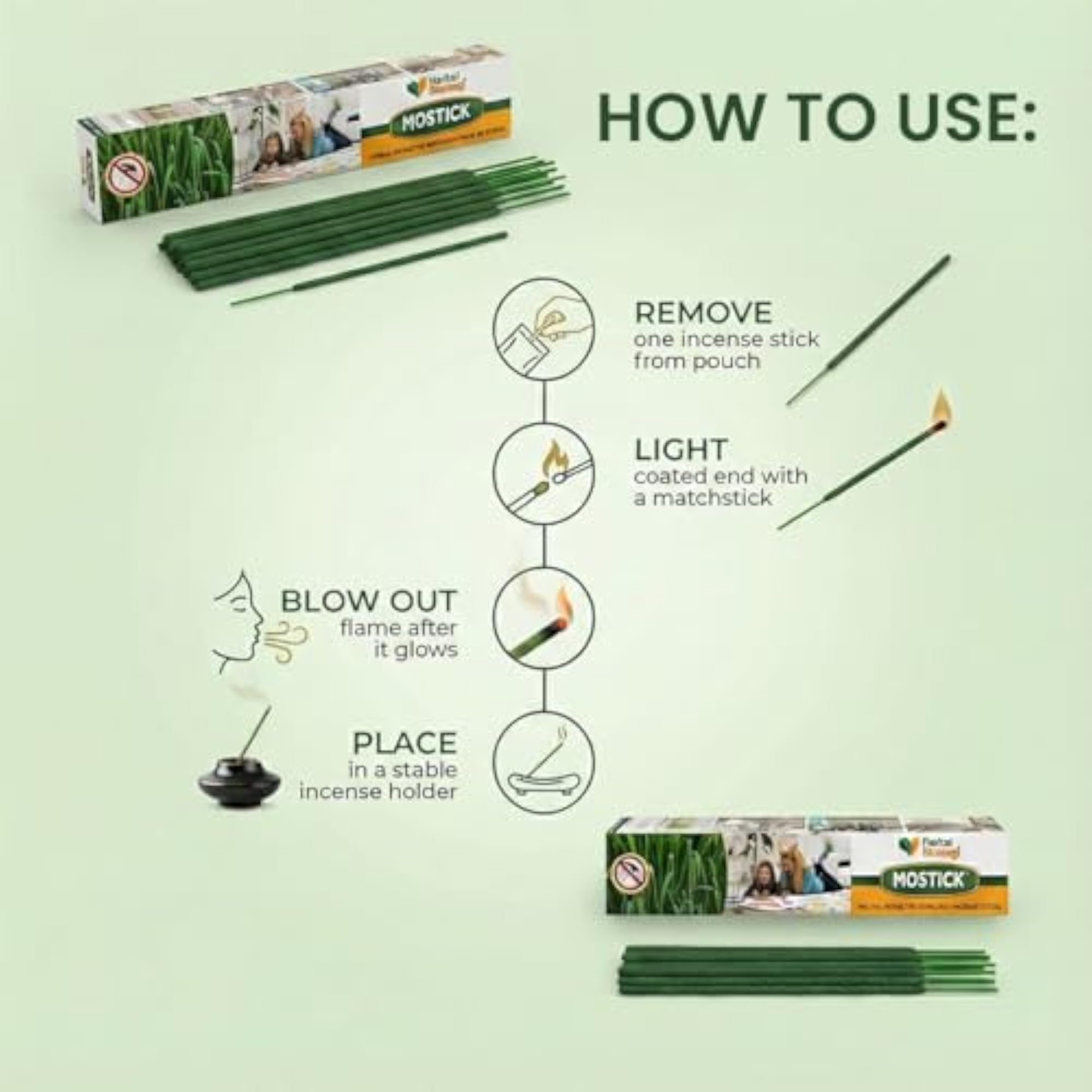 Natural Mosquito Agarbatti Incense Stick, Eco-Friendly