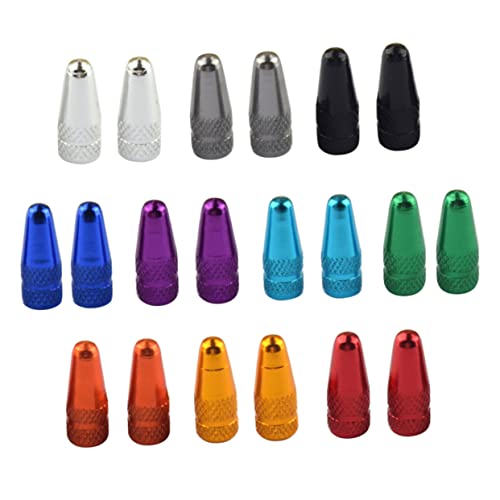 OSOLADY Cap Replacement for Bike Tire 20pcs Aluminum Alloy Tire Valve Caps Machined Dust Covers Dust Covers