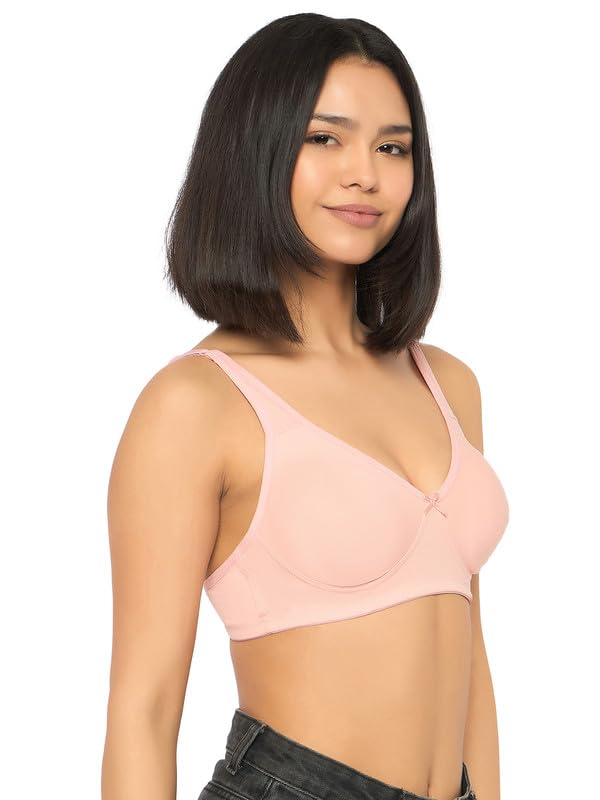 Image of Clovia Women's Cotton Solid Non-Padded Full Cup Wire Free T-Shirt Bra