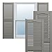 Ekena Millwork LL1C12X04400CL TailorMade Cathedral Top Center Mullion Shutters (Per Pair), 12"W x 44"H, Clay