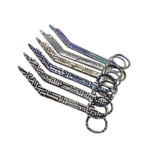 Veterinary Technician Bandage Scissors Set of Engraved Designs on 5.5