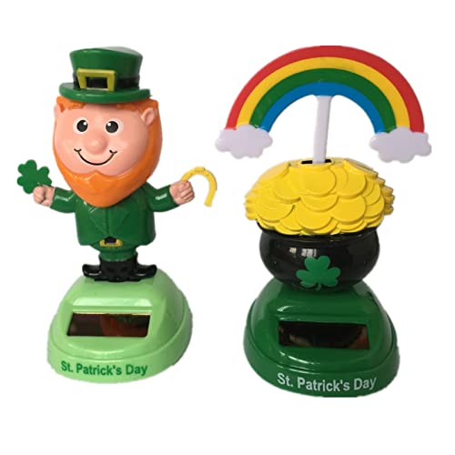 St. Patrick's Day Car Solar Dancing Toy, Leprechaun Bobble Head Gnome Toy, Novely Figurines Statues Ornament Figures, Festival Decor Gifts for Car Dashboard Office Home (C-2PCS) St. Patrick's Day Car Solar Dancing Toy, Leprechaun Bobble Head Gnome Toy, Novely Figurines Statues Ornament Figures, Festival Decor Gifts for Car Dashboard Office Home (C-2PCS)