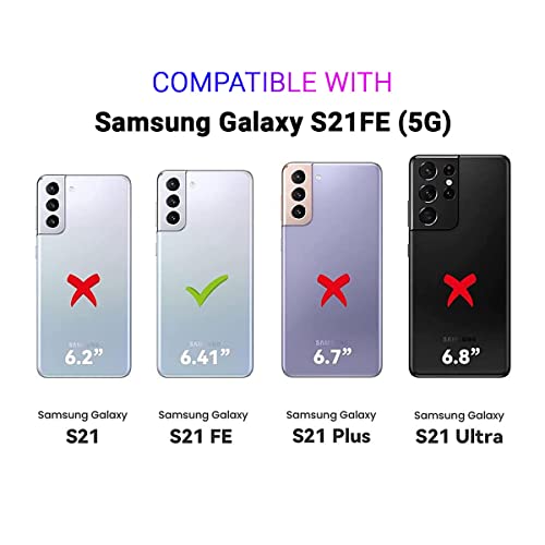 Image of LIRAMARK Liquid Silicone Soft Back Cover Case for Samsung Galaxy S21 FE 5G (Lavender)