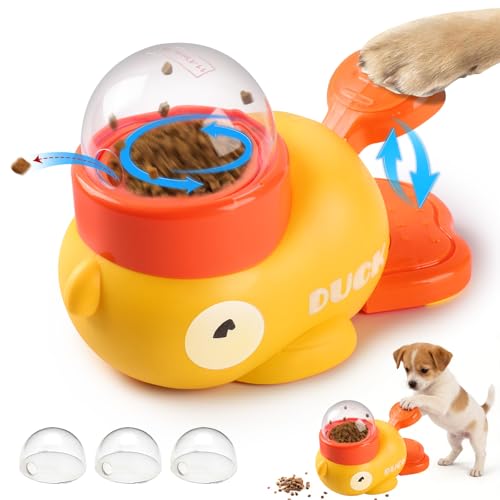 Interactive Dog Treat Dispenser Toy, 2026 New Duck Shape Puzzle