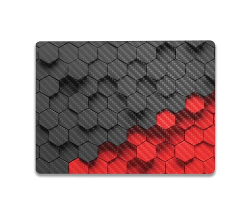 Image of MightySkins Carbon Fiber Skin Compatible with Microsoft Surface Laptop Go 3 (2023) Full Wrap Kit - Two-Tone Hex | Protective, Durable Textured Carbon Fiber Finish | Made in The USA