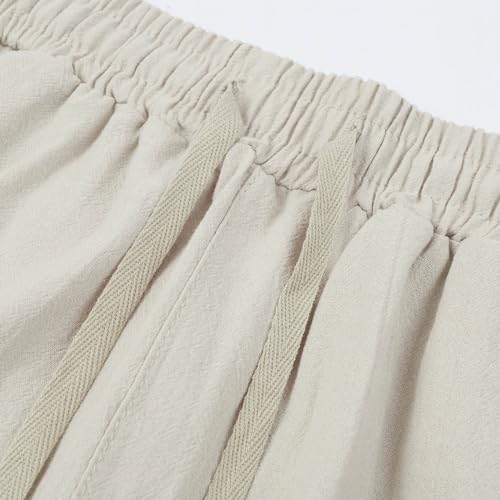 Pantalon en lin homme fluide de style sarouel et jogging de plage décontracté - 3