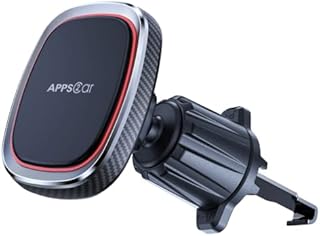 APPS2Car Uchwyt samochodowy na telefon Magnetyczny, hak do modernizacji i najsilniejsze magnesy 6 * N52, Uniwersalny magnetyczny uchwyt na telefon z obrotem 360°, kompatybilny z iPhonem Samsung Huawei Oneplus itp.