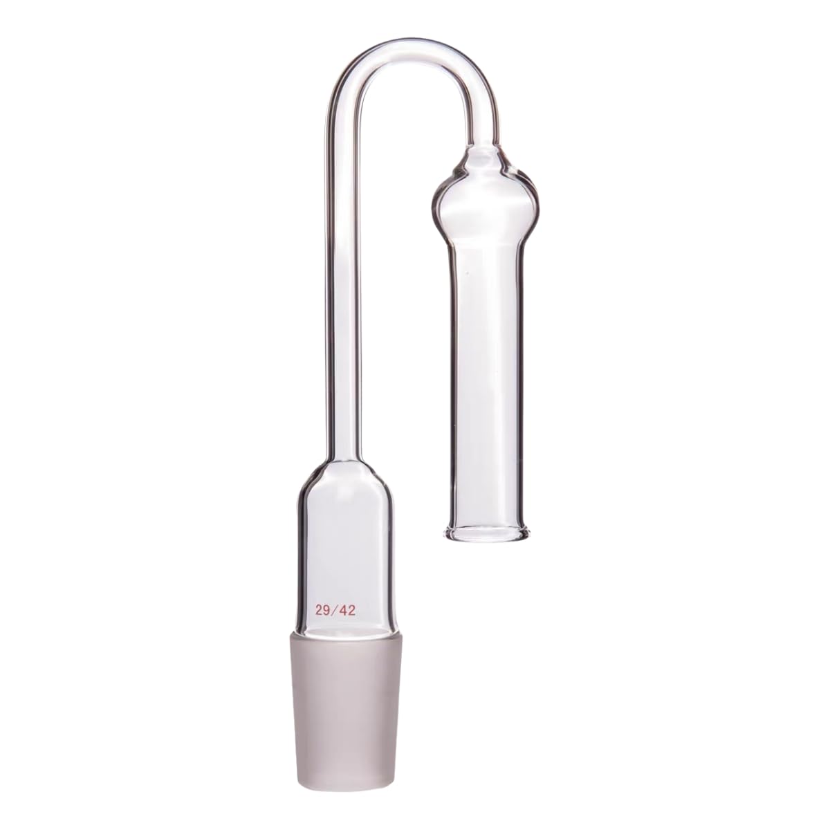 Borosilicate Glass U-Shaped Drying Tube 360 Degrees Bent Drying Tube Adapter with 29/42 Standard Taper Joint for Lab Glassware