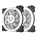 AigoDIY, Halo LED 120mm 12cm PC CPU Computer Case Cooling Neon Quite Clear Fan Mod 4 Pin/3 Pin (2 Pack White)