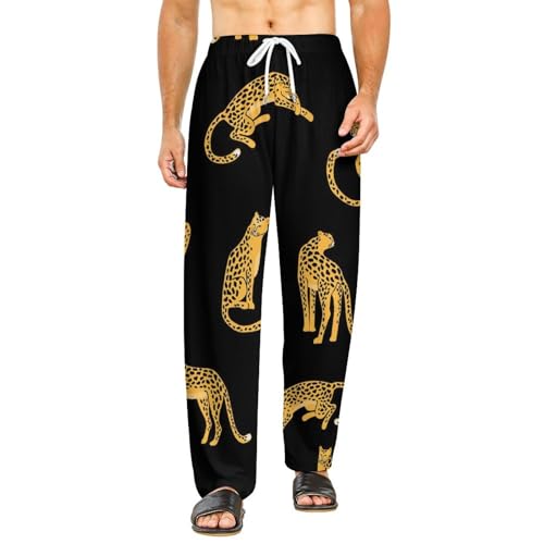 Bas de pyjama long Guépard avec poches, le pantalon de détente doux taille S