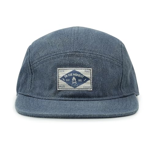 CLAPE Snapback 5 Panel Hat for Men Women Washed Cotton Flat Bill Baseball Cap Strapback Hip Hop Biker Board Cap