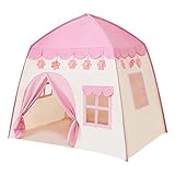 Dettagli squisiti: la tenda da gioco del castello della principessa presenta bellissimi dettagli, come un design ispirato alle fiabe, una porta anteriore con una finestra a rete per la ventilazione e un'apertura sul tetto..E questa tenda da gioco per bambini è perfetta per decorare la tua stanza e creare un'atmosfera festosa.