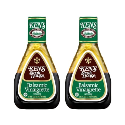 Vending 2 U Ken's Steak House Balsamic Vinaigrette Salad Dressing, 16 fl oz, Pack of 2, Bundled With...
