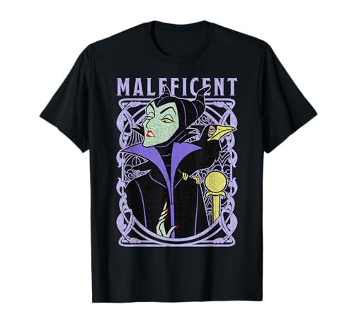 T-shirt vintage Maleficent Disney top imprimé coton graphique Belle au Bois Dormant