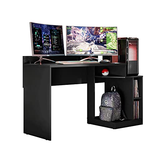 Mesa Gamer Play preto fosco liso Móveis Albatroz