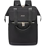 LOVEVOOK 17.3 inch Laptop Rucksack Bag for Ladies, Black Backpack Womens, Waterproof Daypacks for Office Teacher Nurse, Fashion School Bags with USB Port for Work University Travel Business