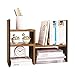 Jerry & Maggie - Desktop Organizer Office Storage Rack Adjustable Wood Display Shelf, Birthday Gifts Toy Home Decor Free Style Rotation Display True Natural Stand Shelf (Natural Wood Tone)