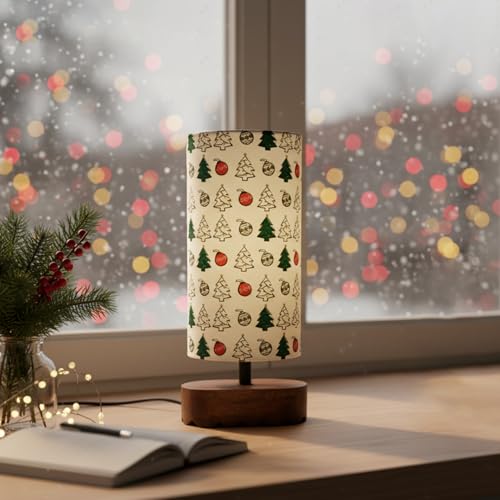 Image of ExclusiveLane 'Christams Santa' Mango Wooden Chirstmas Table Lamp for Bedroom (35.2 Cm, Without Bulb, Handcrafted) | Table Lamp for Living Room Christmas Gifts for Home Chirstmas Decoration Items
