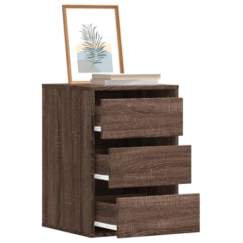 Homgoday Cajonera de Esquina Madera ingeniería marrón Roble 40x41x58 cm, Cajonera Cajones, Cómoda Dormitorios, Mueble de Dormitorio o salón, Cómoda Despachos, Sinfonier Interior Armario