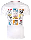 Ajuste : Regular Marvel Classic Roster Hombre Camiseta Blanco XL, 100% algodón, Regular