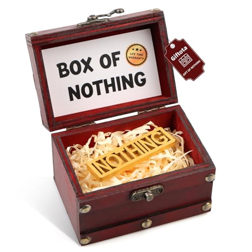 Giftota The Gift of Nothing - Gag Gifts for Person Who Wants Nothing & Who Has Everything Great for...