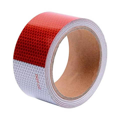Conspicuity Reflective Tape Roll Dot Class 2 Trucks Trailers Safety Warning Sign 7''White 11''red Cover