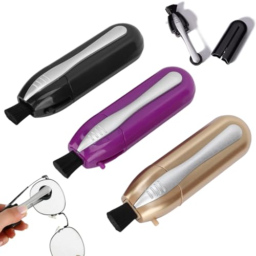 3Pcs Eyeglass Cleaning Portable Glasses Cleanert Lens Cleaner with Microfiber Tech Portable Glasses Cleaner Tool Easily to Carry for Travel Commutes Office School