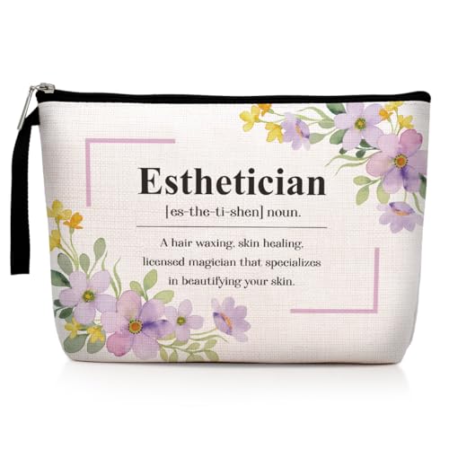 Funny Esthetician Definition Makeup Bag Appreciation Gifts Zipper Pouch Bag